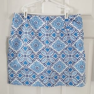 Sydney Elizabeth Blue Patterned Skort. Size 10